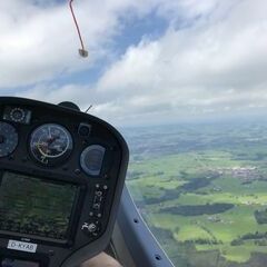 Flugwegposition um 11:19:38: Aufgenommen in der Nähe von Oberallgäu, Deutschland in 1538 Meter